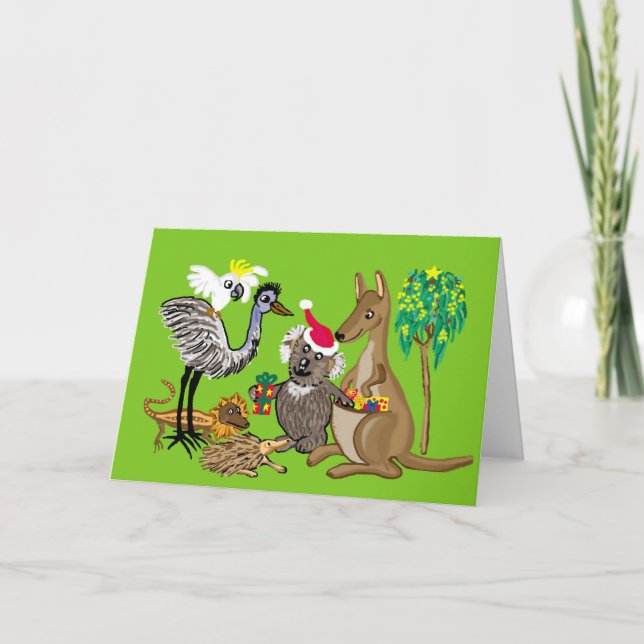 Haben Sie ein Bier Ozzie Weihnachten (Vorderseite)