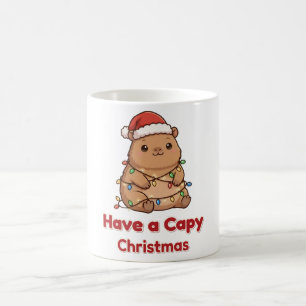 Haben Sie ein Capy-Weihnachten Capybara-Lichter-Mu Kaffeetasse