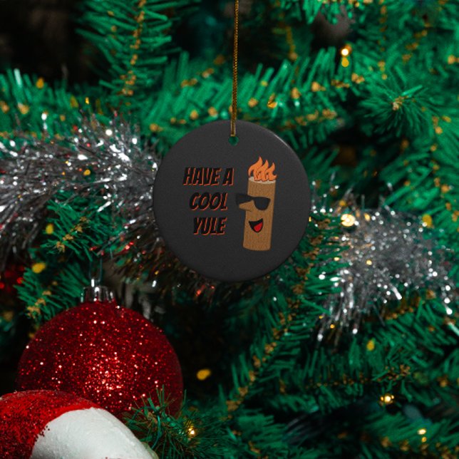 Haben Sie ein Cooles Weihnachten Flaming Log Weihn Ornament Aus Metall (Von Creator hochgeladen)