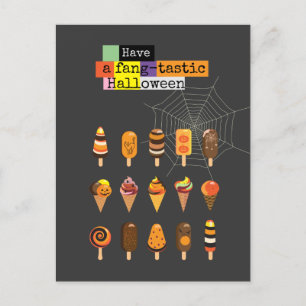 "Haben Sie ein fang-tastisches" Halloween-Eiscreme Postkarte