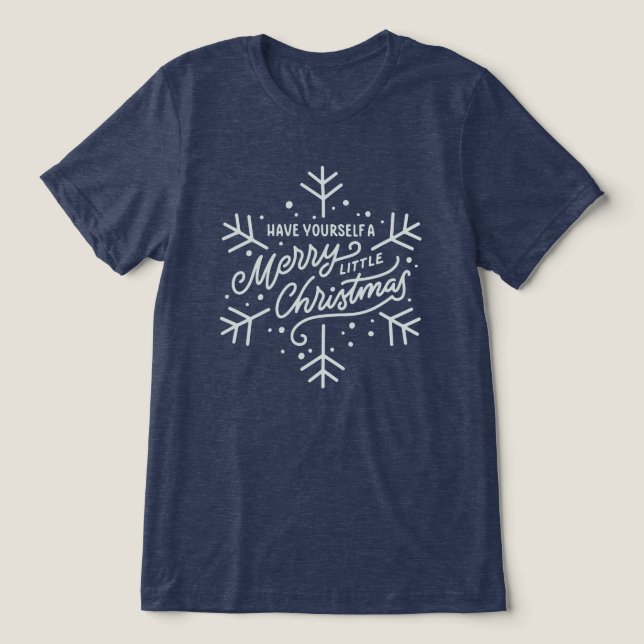 Haben Sie ein frohes kleines Weihnachtsfest - Schn Tri-Blend Shirt (Design Vorderseite)