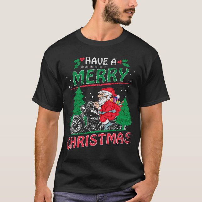 Haben Sie ein frohes Weihnachten WeihnachtsMotorra T-Shirt (Vorderseite)