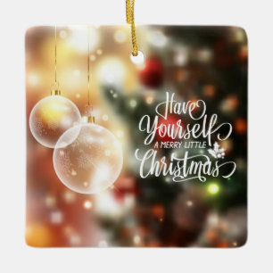 Haben Sie ein fröhliches, kleines Weihnachten? O Keramikornament