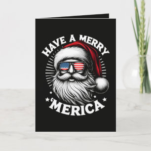 Haben Sie ein fröhliches Merica patriotischer Weih Feiertagskarte