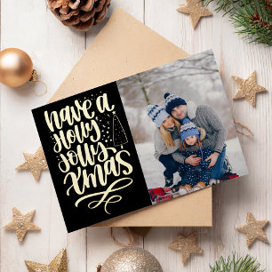 Haben Sie ein fröhliches Weihnachten Foto Folie  Folien Feiertagskarte