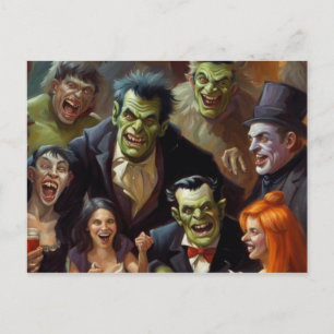 Haben Sie ein gewölbtes Halloween sagt Monster-Mas Postkarte