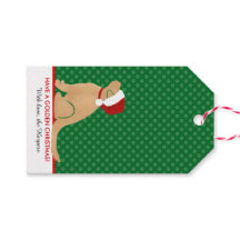 Haben Sie ein goldenes Weihnachtsgeschenk Tags Grü