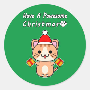 Haben Sie ein großartiges Weihnachten - Ginger Tab Runder Aufkleber