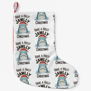 Haben Sie ein Holly Jawlly Weihnachten Shark Santa Kleiner Weihnachtsstrumpf