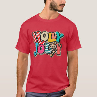 Haben Sie ein Holly Jolly farbenfrohe Weihnachts-M T-Shirt
