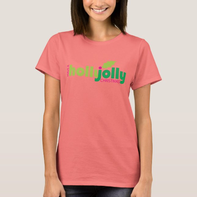 Haben Sie ein Holly Jolly Weihnachten Frauen-Ringe T-Shirt (Vorderseite)