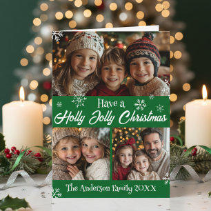 Haben Sie ein Holly Jolly Weihnachten Grünen Foto