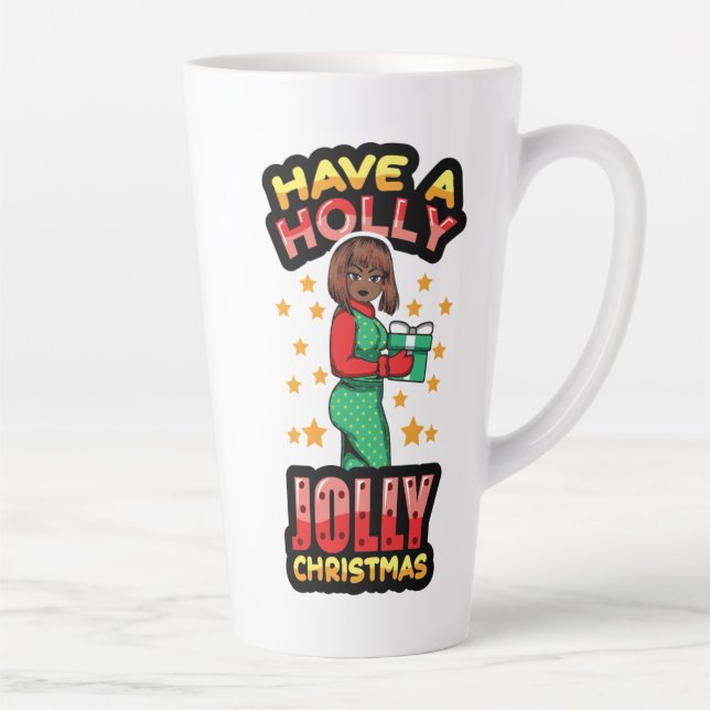 Haben Sie ein Holly Jolly Weihnachten Pajama Melan Milchtasse (Rechts)