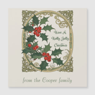 Haben Sie ein holly jolly Weihnachten Vintage-Vibe Magnetkarte