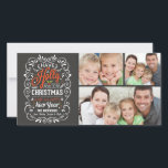 Haben Sie ein Holly Jolly Weihnachts-Chalkboard 3- Feiertagskarte<br><div class="desc">Feierliche und volkstümliche Weihnachtsfeiertage-Grußvorlage auf trendigen Flachkarten. Whimsikischer Kalkpappstil Wirbler Rahmen mit bunten und fröhlichen Kreidekunsttypografie und Retromix aus handgeschriebenen Stilen, mit frostigem Blattwerk und holzigen Beeren dekoriert. Fügen Sie Ihre Lieblings-Ferien Familie Fotos und passen Sie den Text an. Moderner Weg, um glückliche Winterurlaub Grüße an alle Ihre Freunde und...</div>