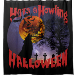 Haben Sie ein Howling Halloween Duschvorhang