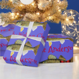 "Haben Sie ein Jolly Walleye Weihnachten" Walleye Geschenkpapier