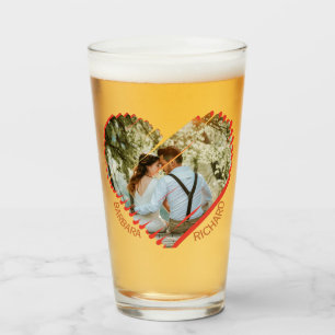 Haben Sie ein kleines Herz-Foto-Namen Glas