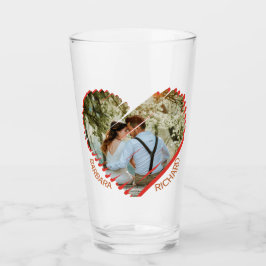 Haben Sie ein kleines Herz-Foto-Namen Glas