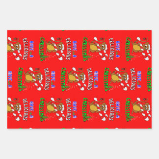 Haben Sie ein köstliches Weihnachten 25 Dezember W Geschenkpapier Set