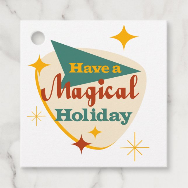 Haben Sie ein magisches Urlaubszeichen Vintag? Geschenkanhänger (Vorderseite)