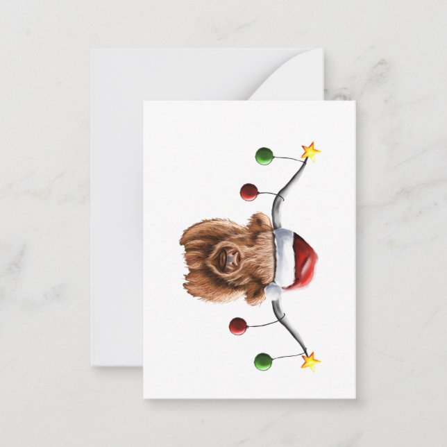 Haben Sie ein Merry Hielan Coo Weihnachten Mitteilungskarte (Vorderseite)