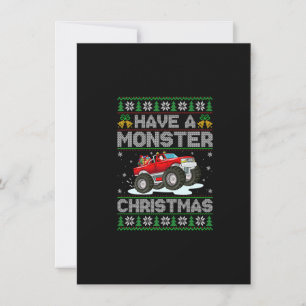 Haben Sie ein Monster Weihnachten hässliche Monste Einladung