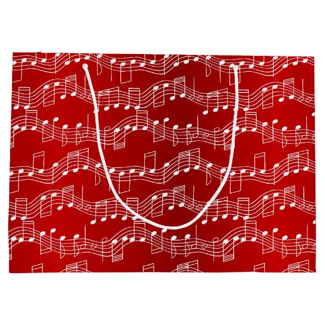 Haben Sie ein musikalisches Weihnachten Große Geschenktüte (Rückseite)