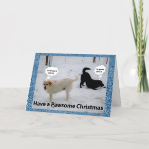 Haben Sie ein Pawsome Weihnachten! - Niedliche Feiertagskarte
