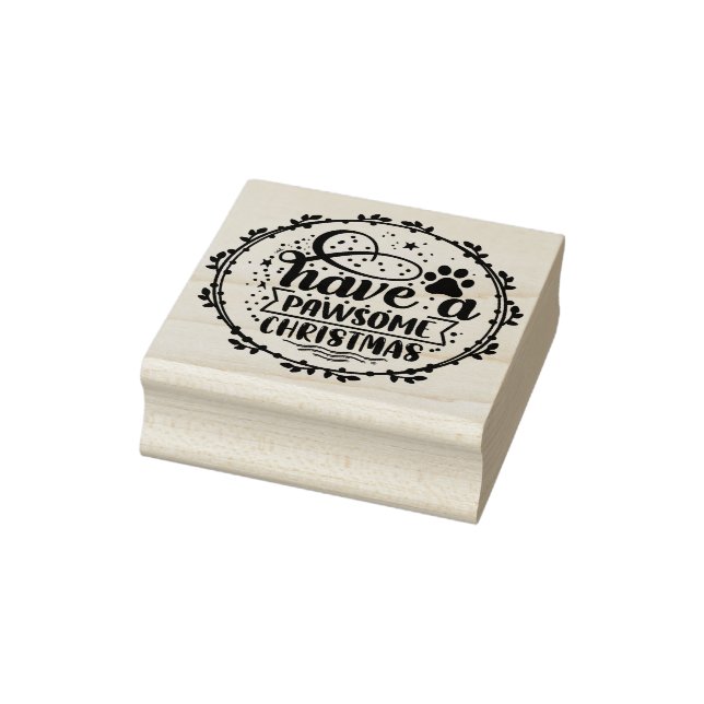 Haben Sie ein pawsome Weihnachtsmann Lover Gummistempel (Stempel)