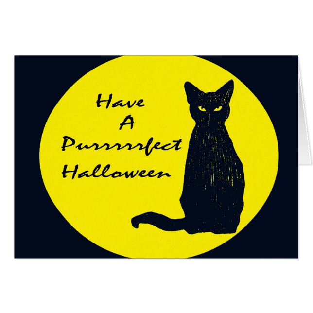 Haben Sie ein PURRfektes Halloween! (Vorderseite (Horizontal))