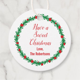 Haben Sie ein süßes Weihnachtsgeschenk Tag, Ferien Geschenkanhänger