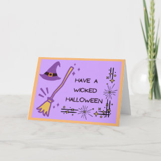 Haben Sie ein verzogenes Halloween - Lila Karte