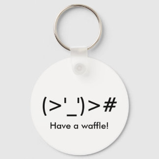 "(>'_')># Haben Sie ein Waffel!" Schlüsselanhänger