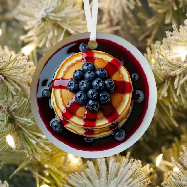 Haben Sie eine Berry Frory Blueberry Pancakes Ornament Aus Metall (InSitu)