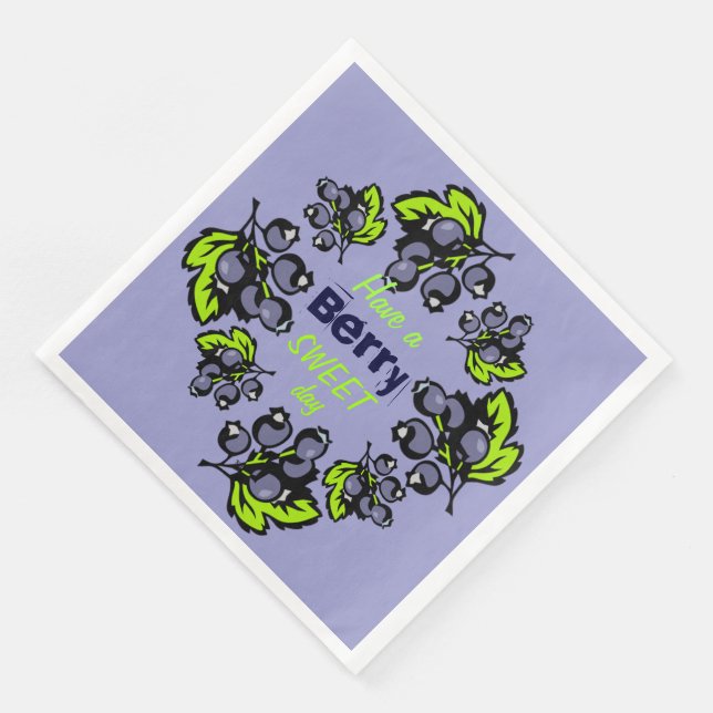 Haben Sie eine Berry Sweet Day Blueberry? Serviette (Ecke)