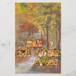Haben Sie eine coole Herbstsaison Vintage-Kunst dr Briefpapier