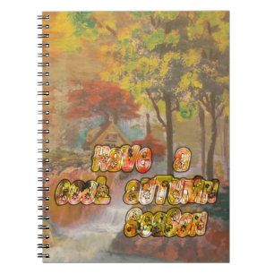 Haben Sie eine coole Herbstsaison Vintage-Kunst dr Notizblock