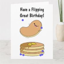 Haben Sie eine Drehend Great Birthday Pancake Card