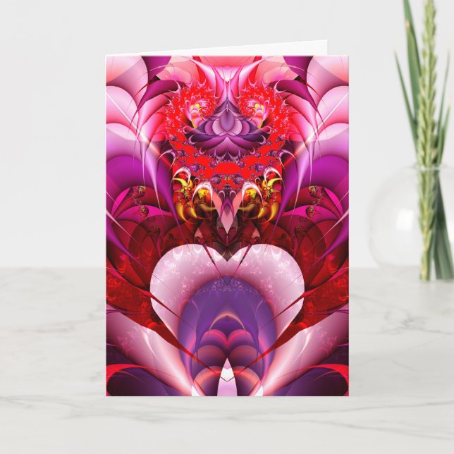 Haben Sie eine Fraktalvalentine-Karte Feiertagskarte (Vorderseite)