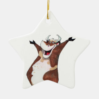 Haben Sie eine Kuh-Verzierung Keramikornament