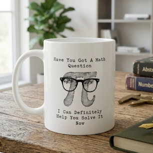 Haben Sie eine Mathe-Frage? Ich kann Ihnen helfen, Kaffeetasse