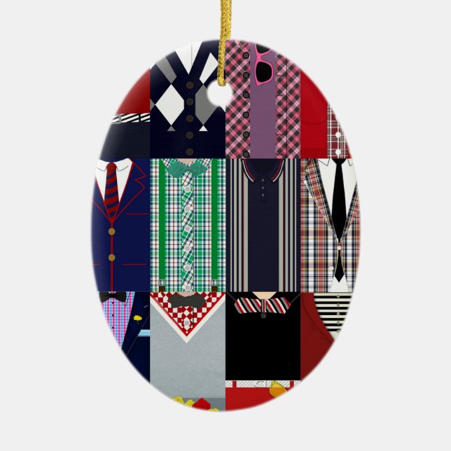 Haben Sie eine sehr adrette Weihnachtsverzierung Keramik Ornament (Vorne)