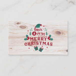 Haben Sie eine sehr frohe Weihnachts-Message-Busin Visitenkarte