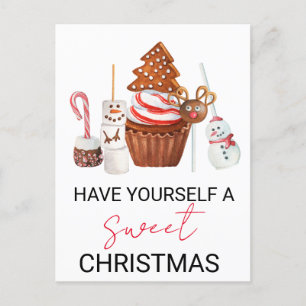 Haben Sie eine süße Weihnachtszeit-Leckerei? Postkarte