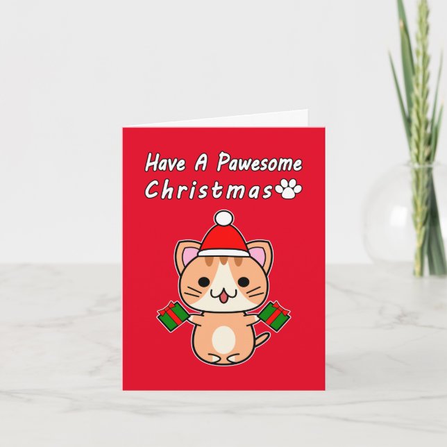 Haben Sie eine tolle Weihnachten - Ginger Tabby Ca (Vorderseite)