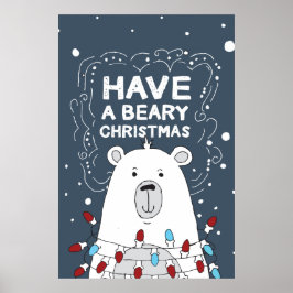 Haben Sie eine Vorstellung von einem Eisbären in d Poster