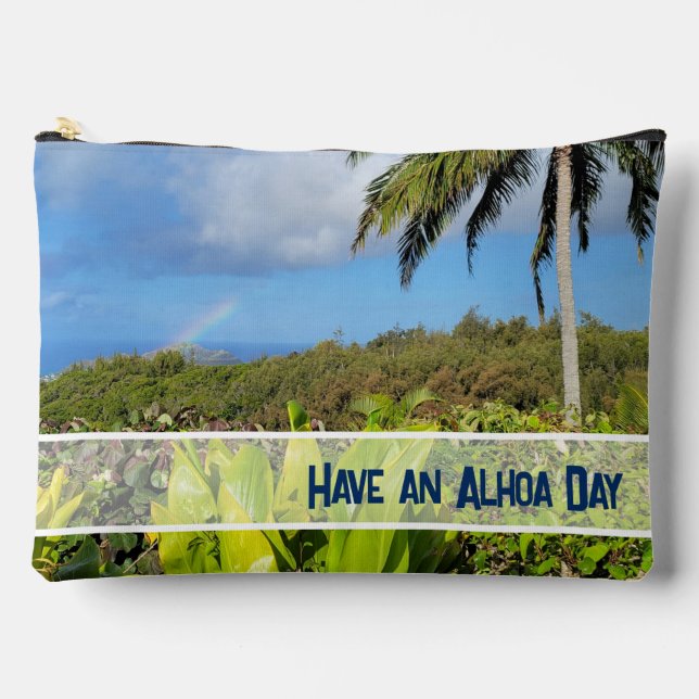 Haben Sie einen Aloha Day großen Accessoires Pouch Zubehörtasche (Vorderseite)