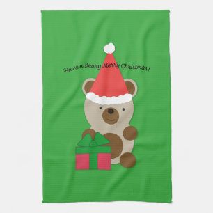 Haben Sie einen beary fröhlichen Weihnachtsbär Geschirrtuch
