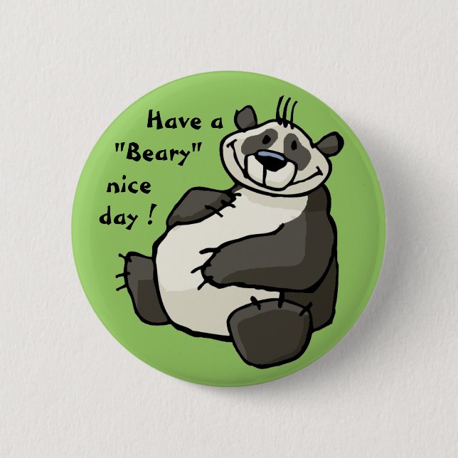 Haben Sie einen beary schönen Tag Button (Vorderseite)